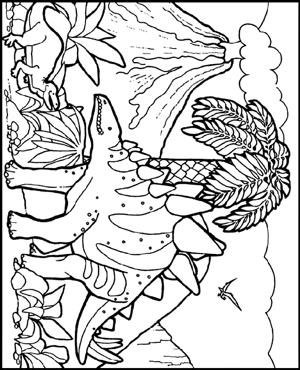 stegosaurus coloring page